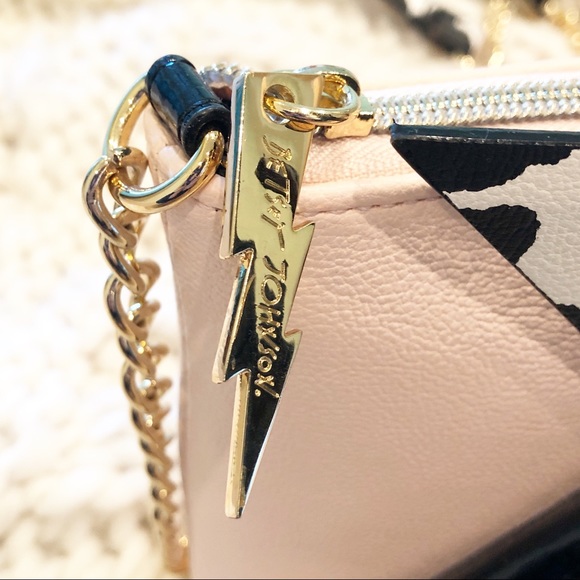 Betsey Johnson Crossbody Pinwheel Bag Gold Chain - Picture 5 of 7